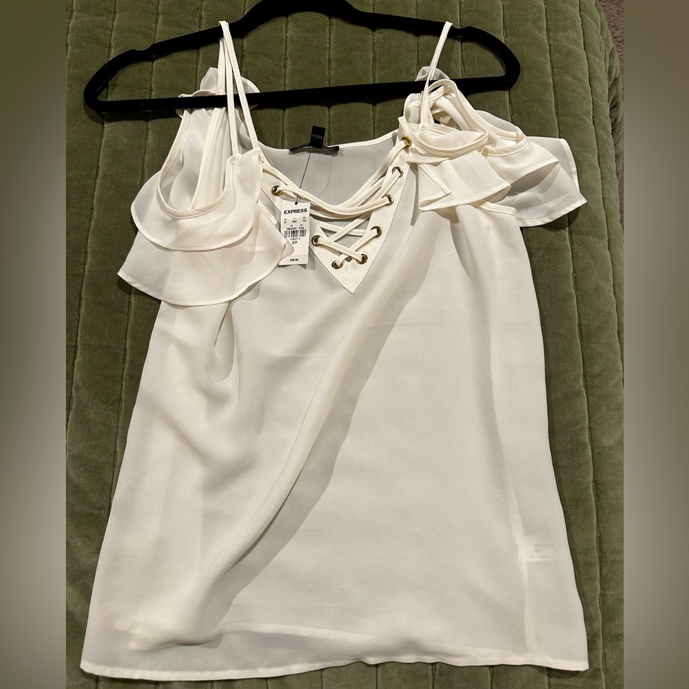Express Lace Up Tank NWT